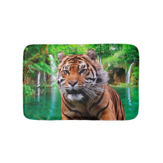 Tijger en waterval badmat (Voorkant)