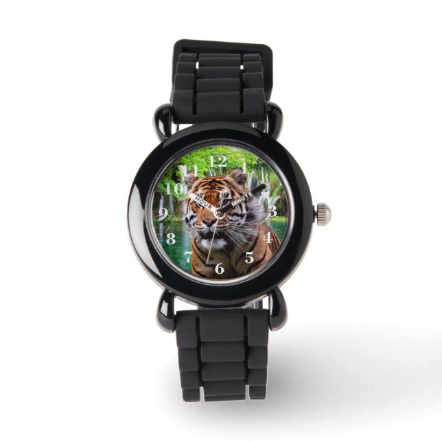 Tijger en waterval horloge (Voorkant)