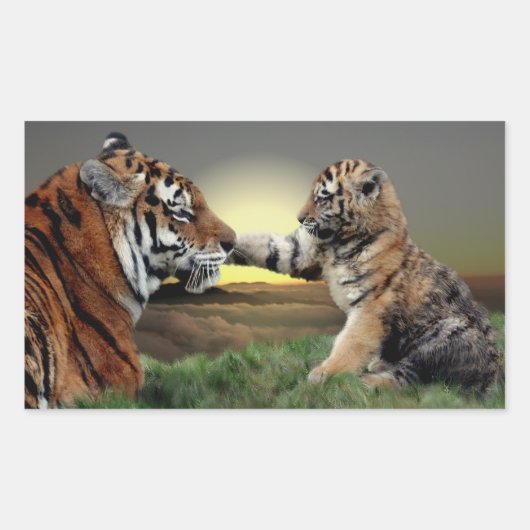 Tijger en Welp Stickers (Voorkant)