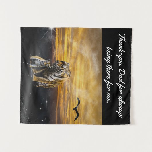 Tijger en Welp Wandkleed (Voorkant (horizontaal))