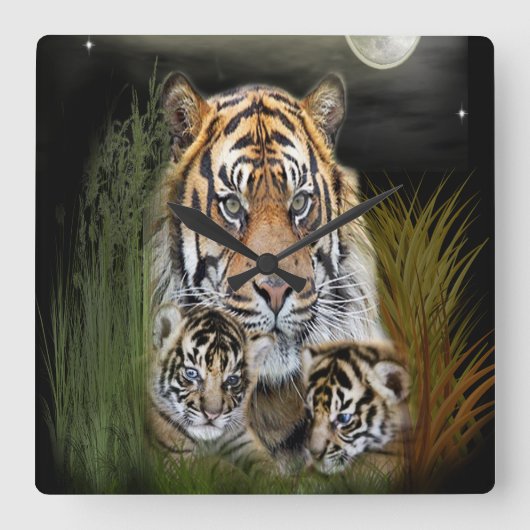 Tijger en welpen klok (Voorkant)