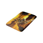Tijger en zonsondergang badmat (Gekanteld)