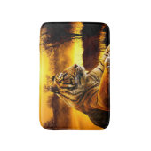 Tijger en zonsondergang badmat (Voorkant Verticaal)