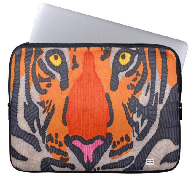 Tijger (enkel) - Laptophoes Laptop Sleeve (Voorkant)