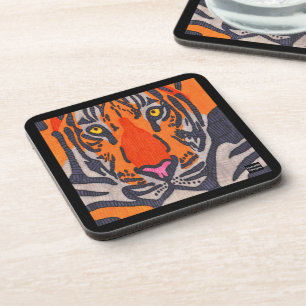 Tijger (enkel) - Plastic Coaster Bier Onderzetter