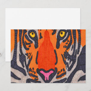 Tijger (enkel) - Wenskaart Feestdagenkaart