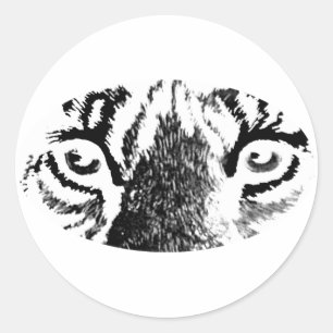 Tijger Eyes Gibney Het museum Zazzle Gifts Ronde Sticker