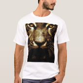 Tijger Eyes Mannen Basic Wit T-Shirt (Voorkant)