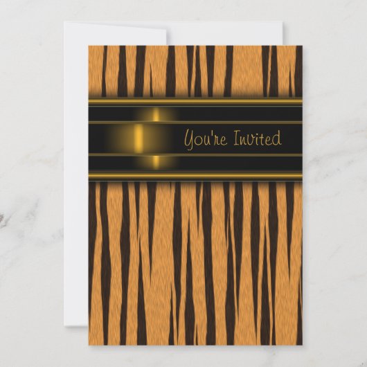 Tijger Feest Uitnodiging Template (Voorkant)