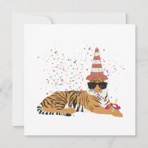 Tijger Feesten - Dieren Gaan Naar Een Feest Kaart