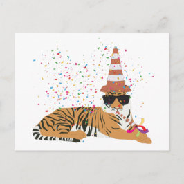 Tijger Feesten - Dieren Hebben Een Feest Briefkaart
