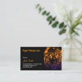 Tijger fitness/donker visitekaartje uitwerken (Staand voorkant)