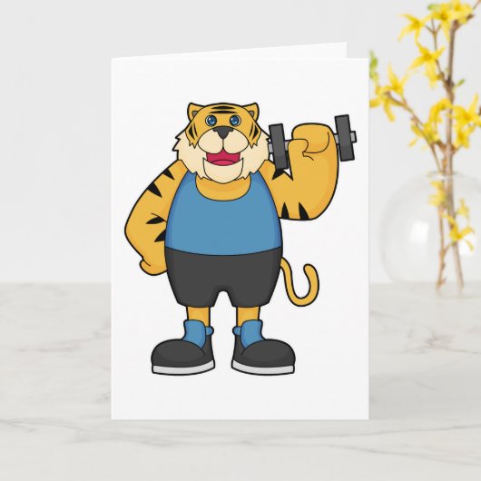 Tijger Fitness Dumbbell Kaart (Gele Bloem)