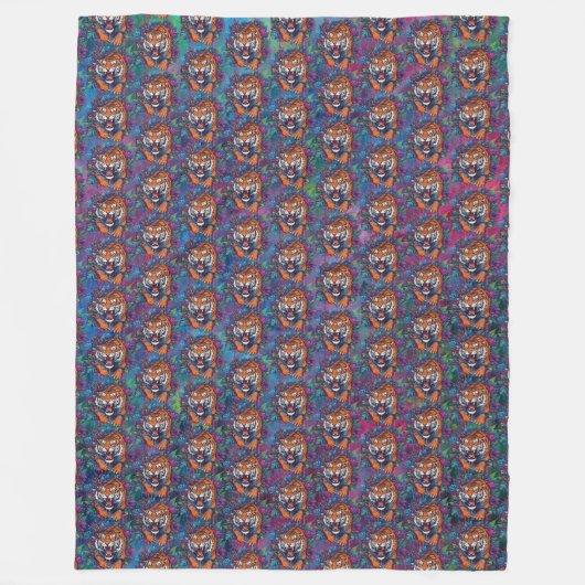 Tijger Fleece Deken (Voorkant)