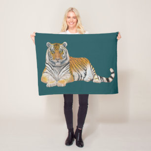 tijger fleece deken