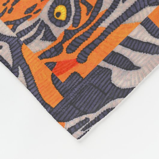 Tijger - fleece deken (Hoek)