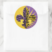 Tijger Fleur de lis Cadeaus Ronde Sticker (Tas)