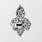 Tijger Fleur De Lis venstersticker Raamsticker (Vel)