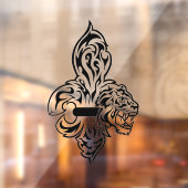 Tijger Fleur De Lis venstersticker Raamsticker (Vel 2)