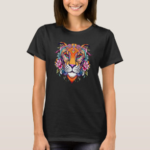 Tijger Floral Zoo Dierenkostuum Wildlife Safari T-shirt
