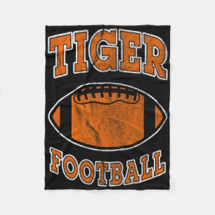 Tijger Football Vintage Vervuild  Fleece Deken