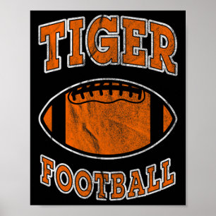 Tijger Football Vintage Vervuild  Poster
