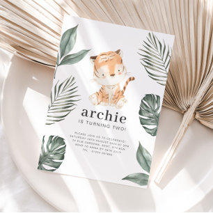 Tijger Foto Verjaardagsuitnodiging Kaart