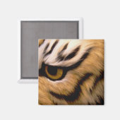 Tijger foto vierkante magneet (Voorkant / Achterkant)