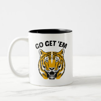 TIJGER GA ER OP AF TWEEKLEURIGE KOFFIEMOK