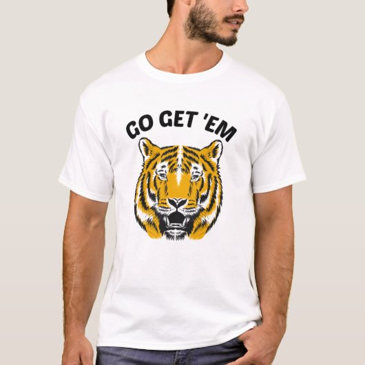 TIJGER GA ER TEGEN AAN T-SHIRT (Voorkant)