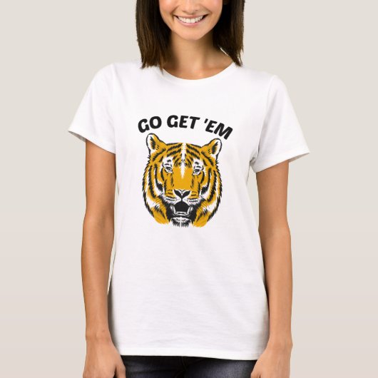 TIJGER GA ER TEGEN AAN T-SHIRT (Voorkant)