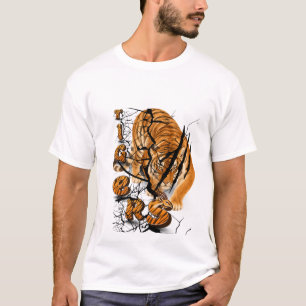 Tijger & Gazelle Wildlife Letter S Design T-shirt