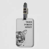 Tijger Geest Dier Originele Kunst Bagagelabel (Voorkant (verticaal))