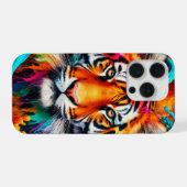 Tijger gekleurd iPhone hoesje (Achterkant horizontaal)
