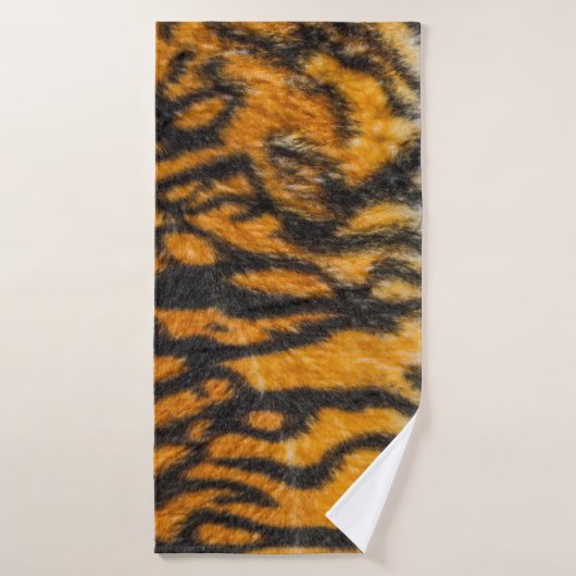tijger gepatterde achtergrondabstracte, dierlijke, badhanddoek (Badhanddoek)