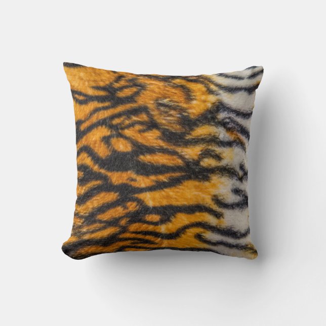 tijger gepatterde achtergrondabstracte, dierlijke, kussen (Voorkant)