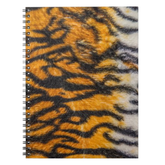 tijger gepatterde achtergrondabstracte, dierlijke, notitieboek (Voorkant)