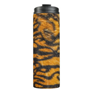 tijger gepatterde achtergrondabstracte, dierlijke, thermosbeker