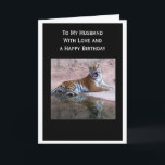 Tijger gepersonaliseerde man verjaardag kaart<br><div class="desc">Wenskaart tijger man verjaardagskaart. Pas deze verjaardagskaart aan met elke tekst en laat het afdrukken en naar u verzenden of download het onmiddellijk naar uw mobiele apparaat. Mocht u hulp nodig hebben bij het aanpassen, neem dan contact met ons op via de link op deze pagina. Wildlife fotografie gepersonaliseerde man...</div>