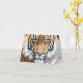 Tijger Gepersonaliseerde Naam Happy Birthday Kaart (Gele Bloem)