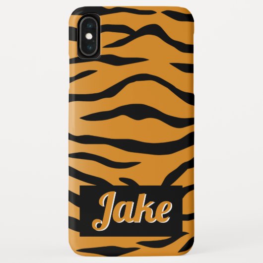 tijger gestreept Sinaasappel en zwart Case-Mate iPhone Case (Achterkant)