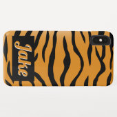 tijger gestreept Sinaasappel en zwart Case-Mate iPhone Case (Achterkant (horizontaal))