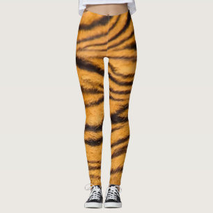 Tijger gestreepte bont uitziende legging leuk en s