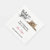 Tijger gestreepte gluren kat papier servetten (Hoek)