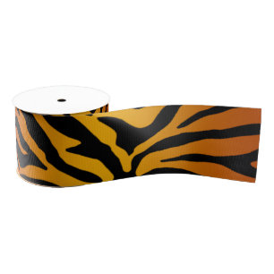 Tijger gestreepte print grosgrain lint