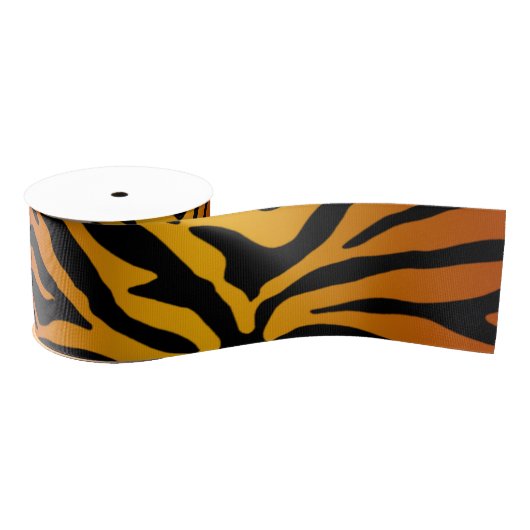 Tijger gestreepte print grosgrain lint (Spoel)