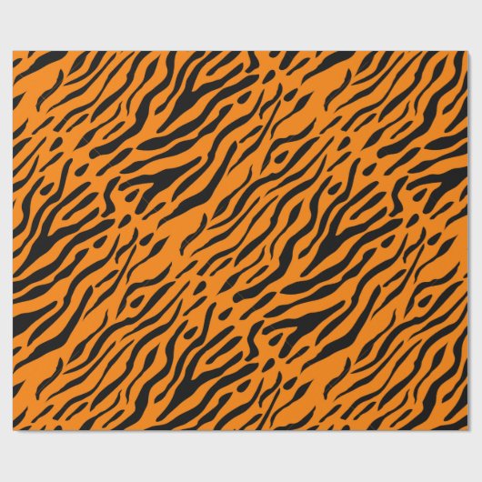 Tijger gestript verpakkingspapier - cadeaus voor t cadeaupapier (Vlak)