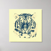 tijger gezicht close-up canvas afdruk (Voorkant)
