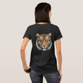 Tijger Gezicht Dames Basics T-shirt (Achterkant volledig)