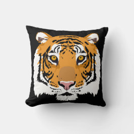Tijger Gezicht en Strepen Dubbelzijdig Kussen